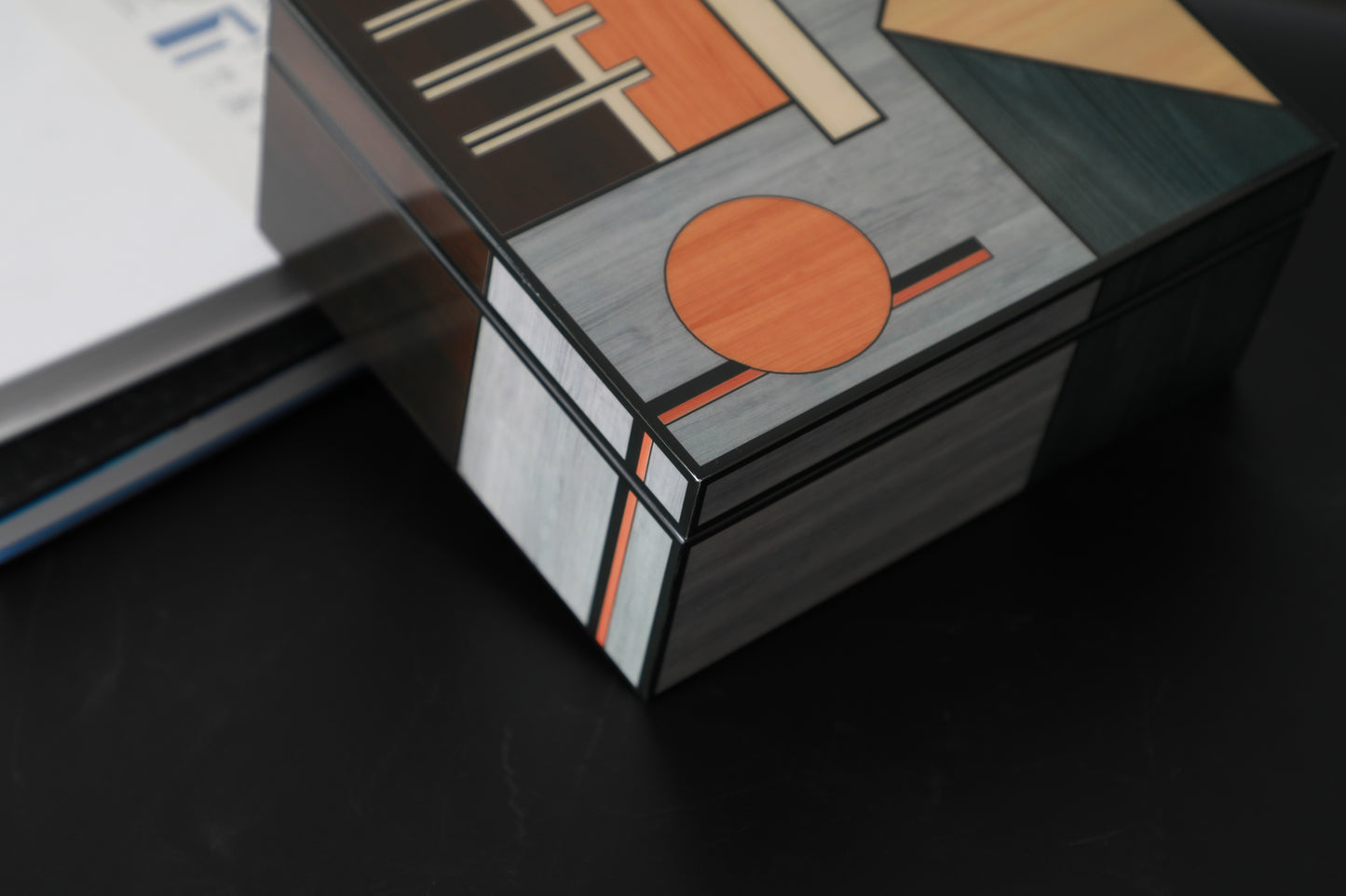 Colourful Mdf & Piano Lacquer Square Storage Box (A)