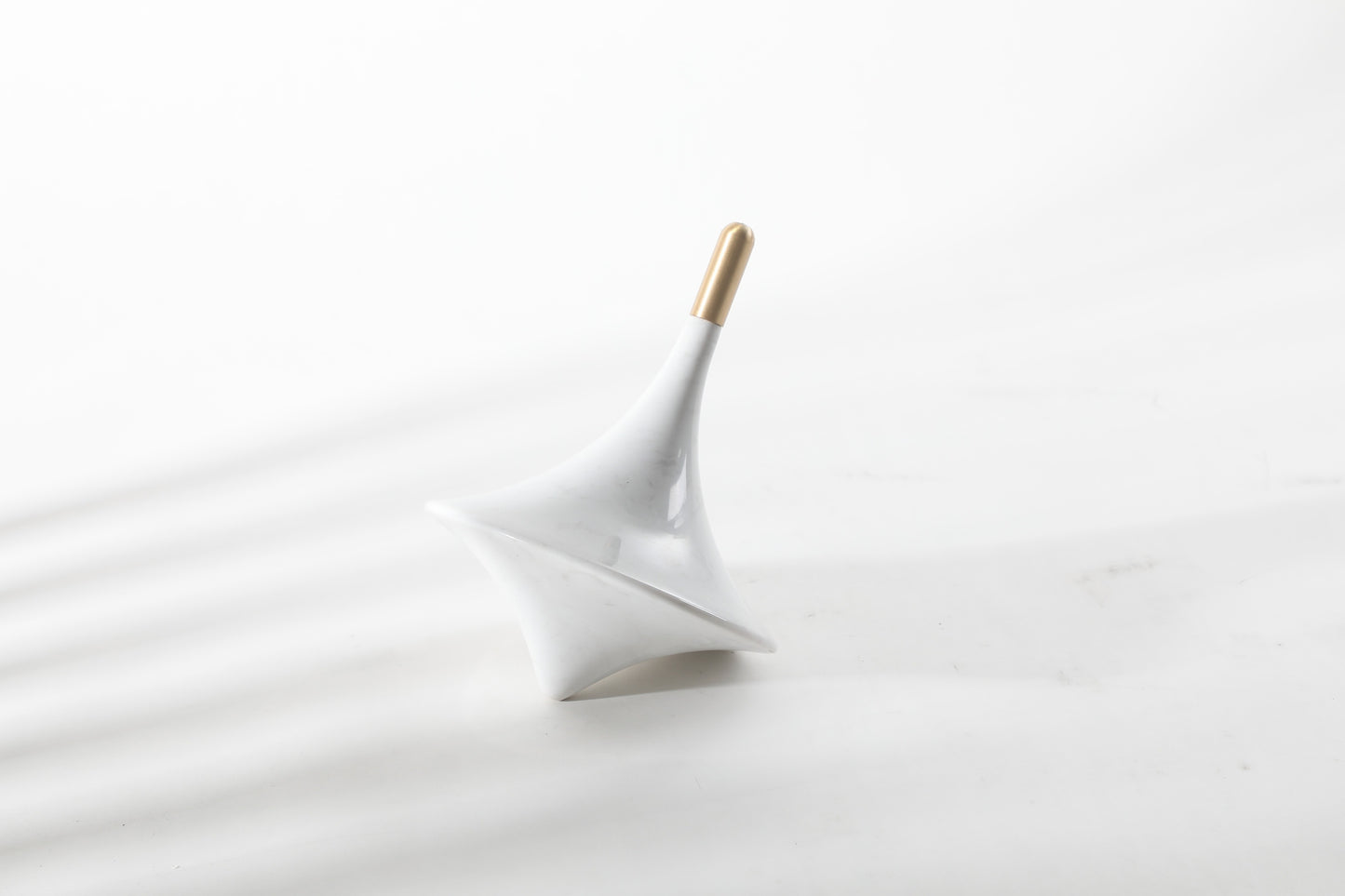 White Marble Spinning Top Figurine