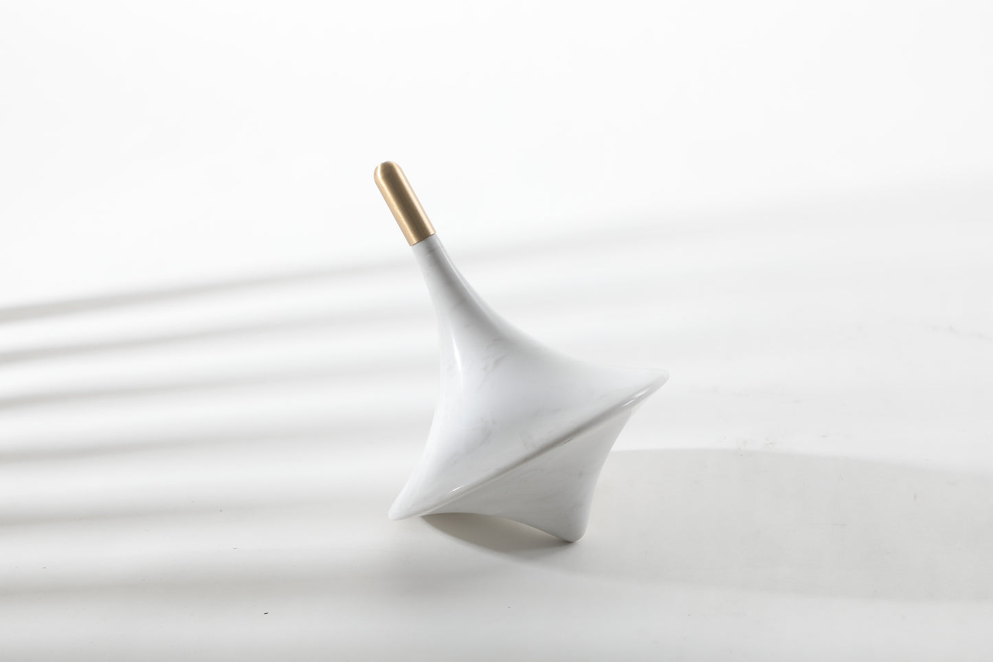 White Marble Spinning Top Figurine