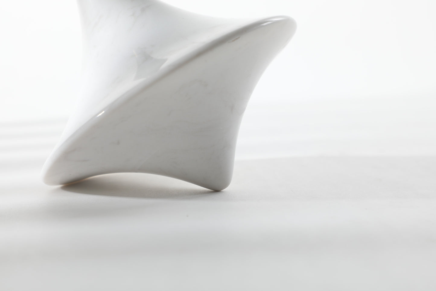 White Marble Spinning Top Figurine