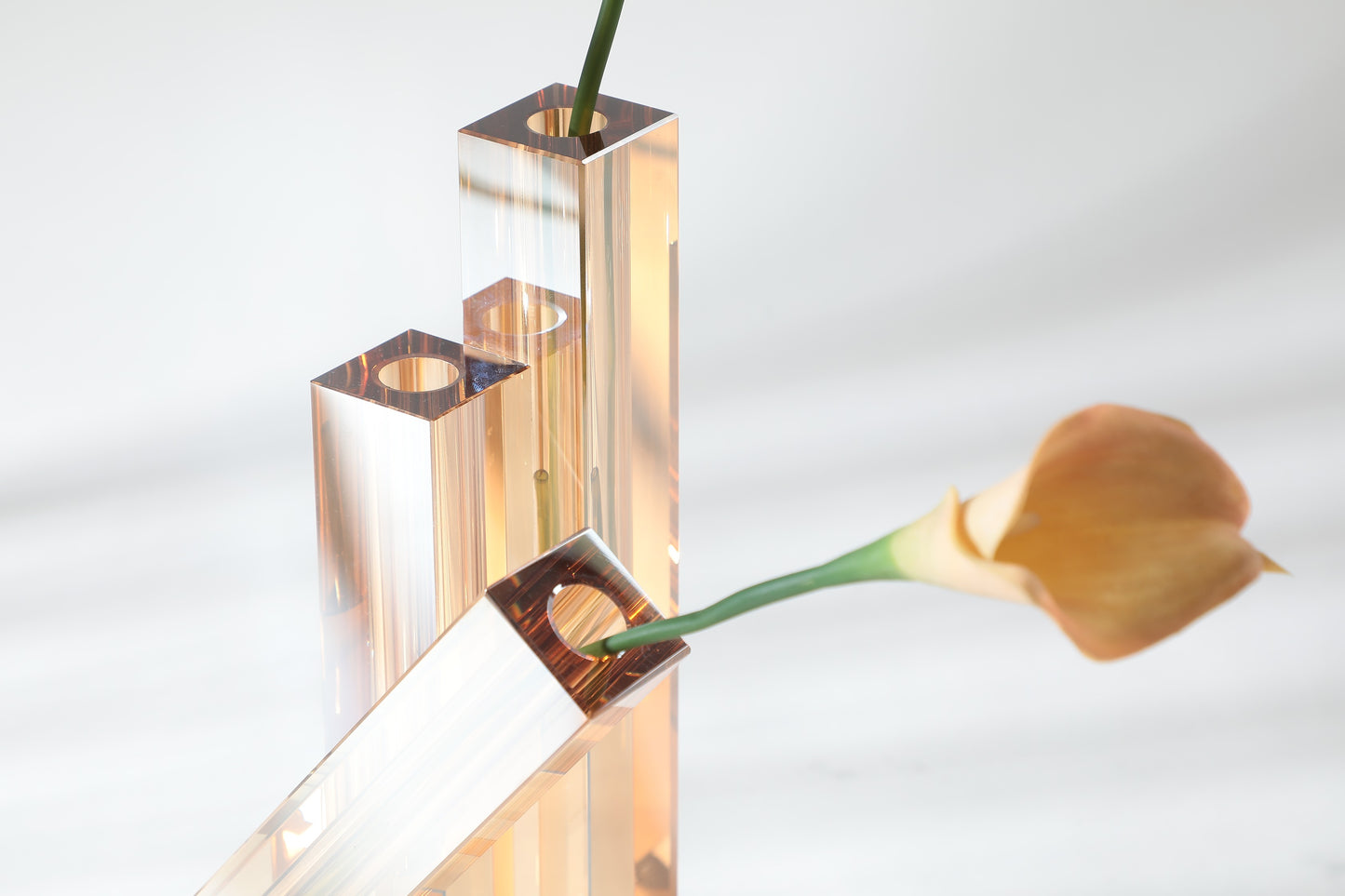 RECTANGULAR COLUMNS CRYSTAL VASE