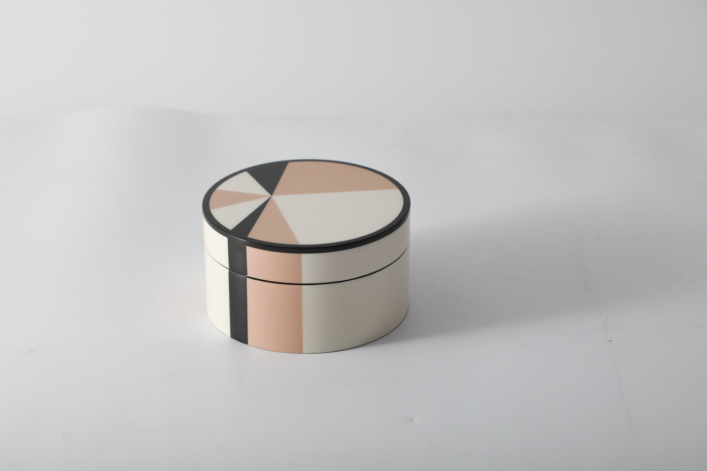 ORANGE & WHITE MDF & RESIN PIANO LACQUER STORAGE BOX