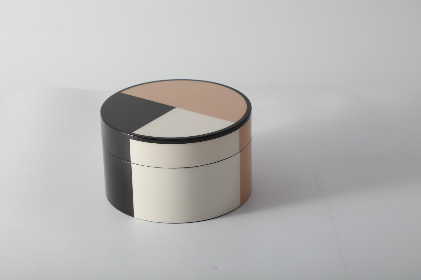 ORANGE & WHITE MDF & RESIN PIANO LACQUER STORAGE BOX