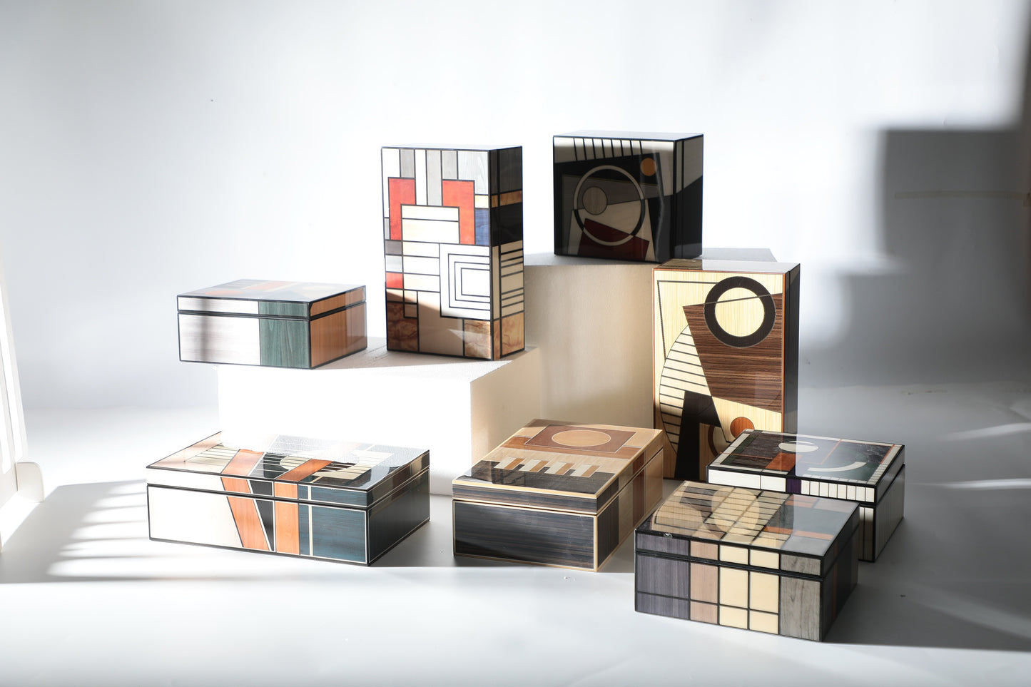 Colourful Mdf & Piano Lacquer Square Storage Box (B)