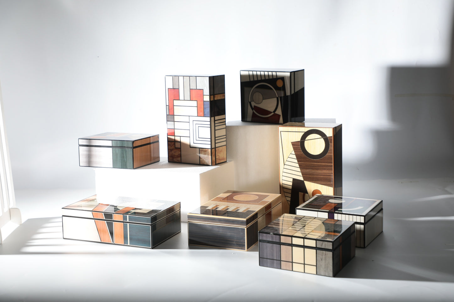 Colourful Mdf & Piano Lacquer Square Storage Box (B)