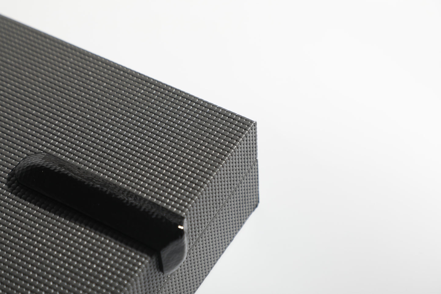 GREY PU LEATHER & MDF STORAGE BOX