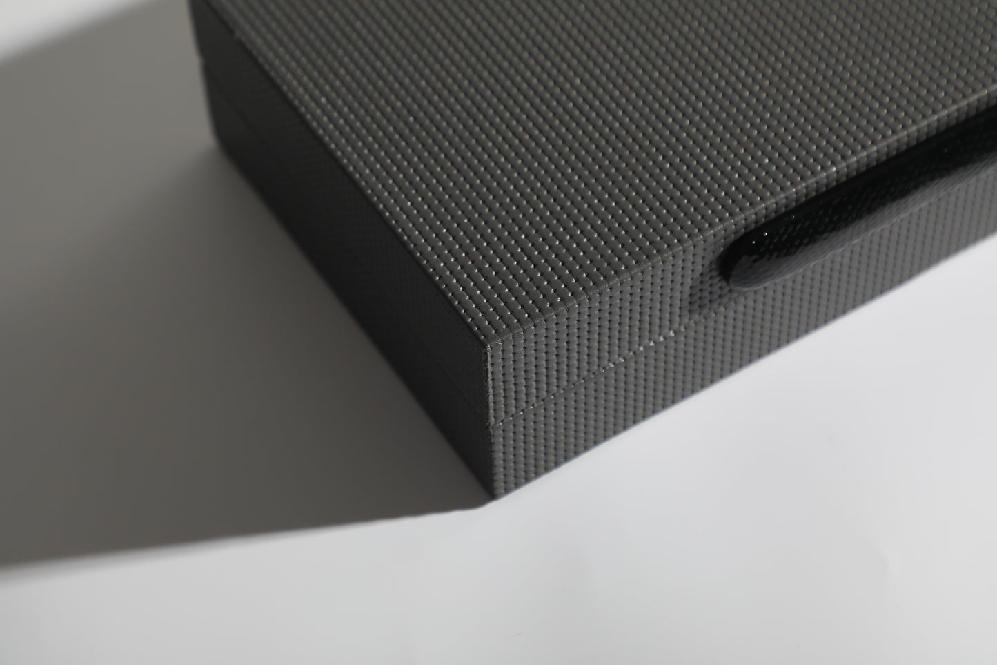 GREY PU LEATHER & MDF STORAGE BOX