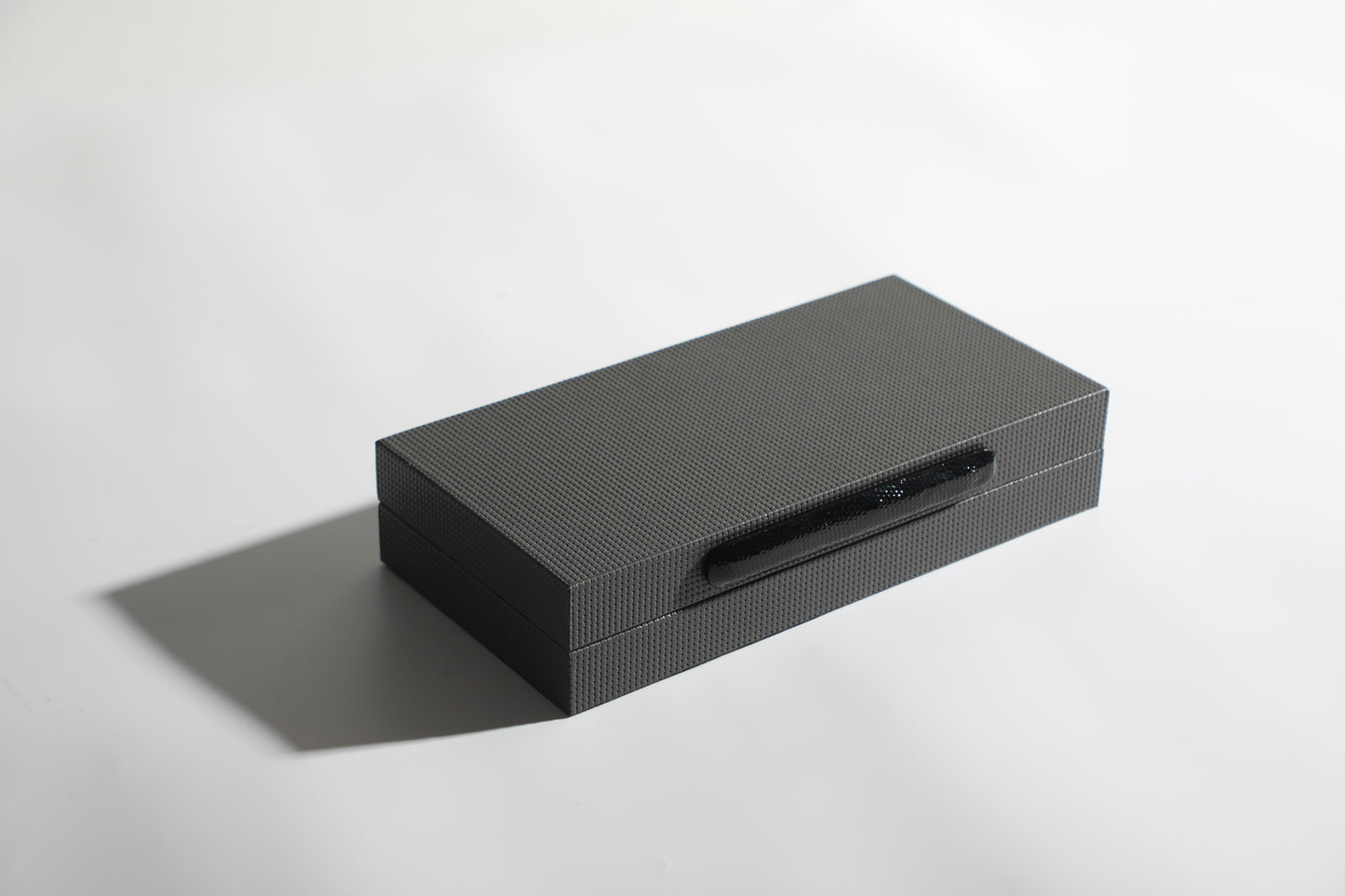 GREY PU LEATHER & MDF STORAGE BOX
