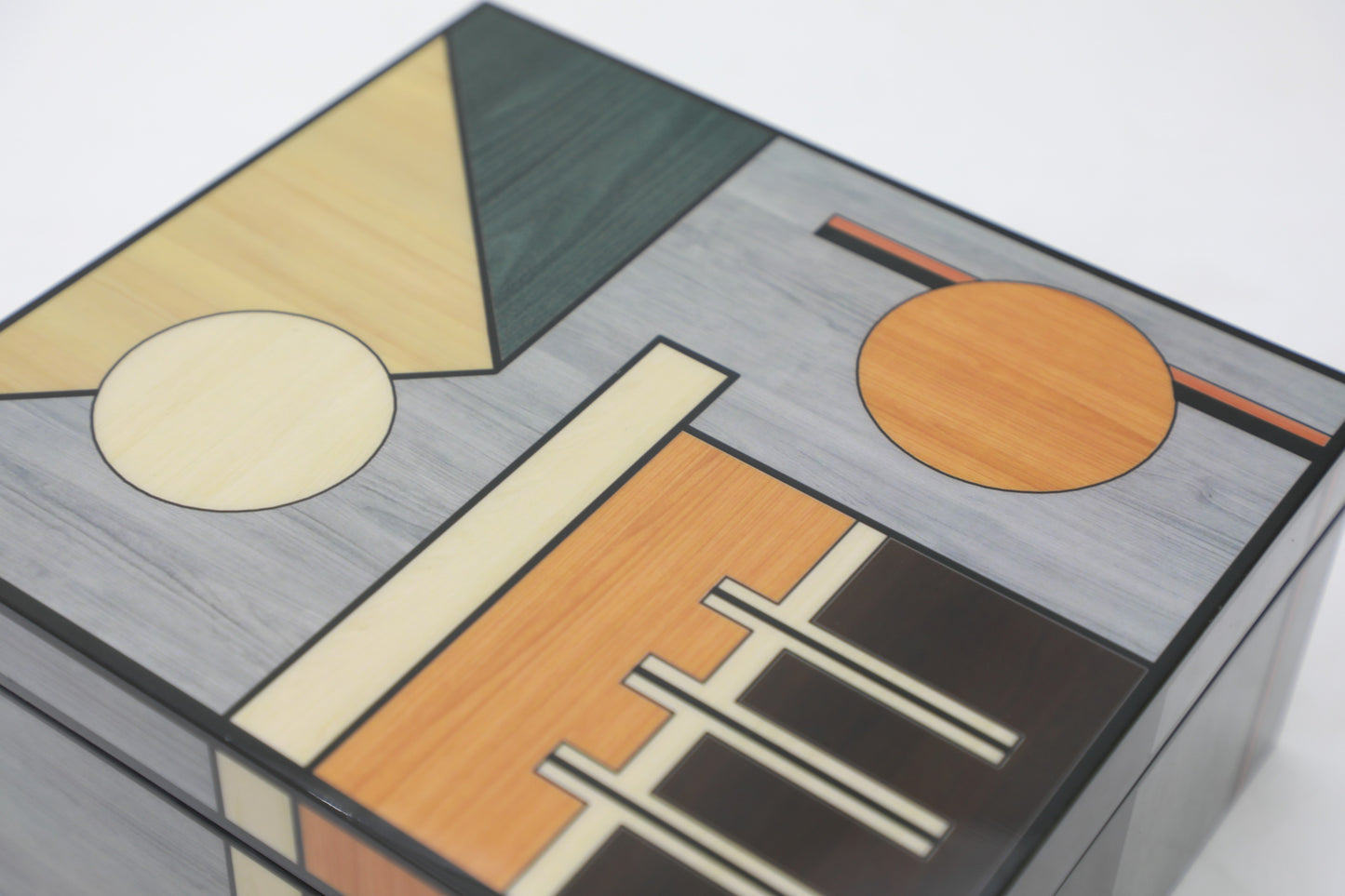 Colourful Mdf & Piano Lacquer Square Storage Box (A)
