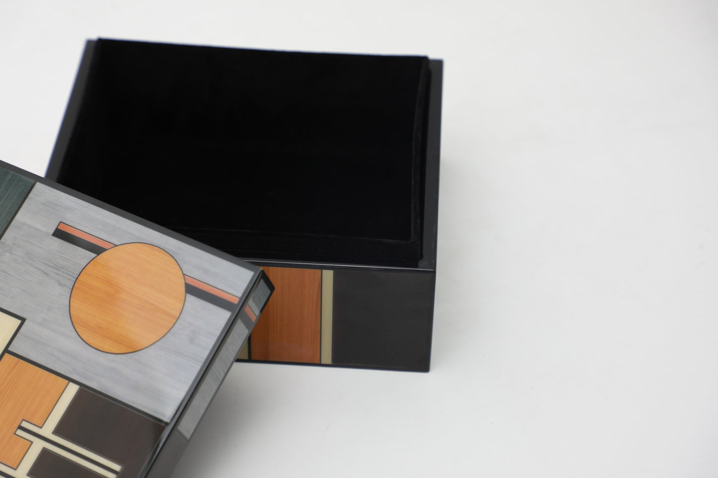 Colourful Mdf & Piano Lacquer Square Storage Box (A)