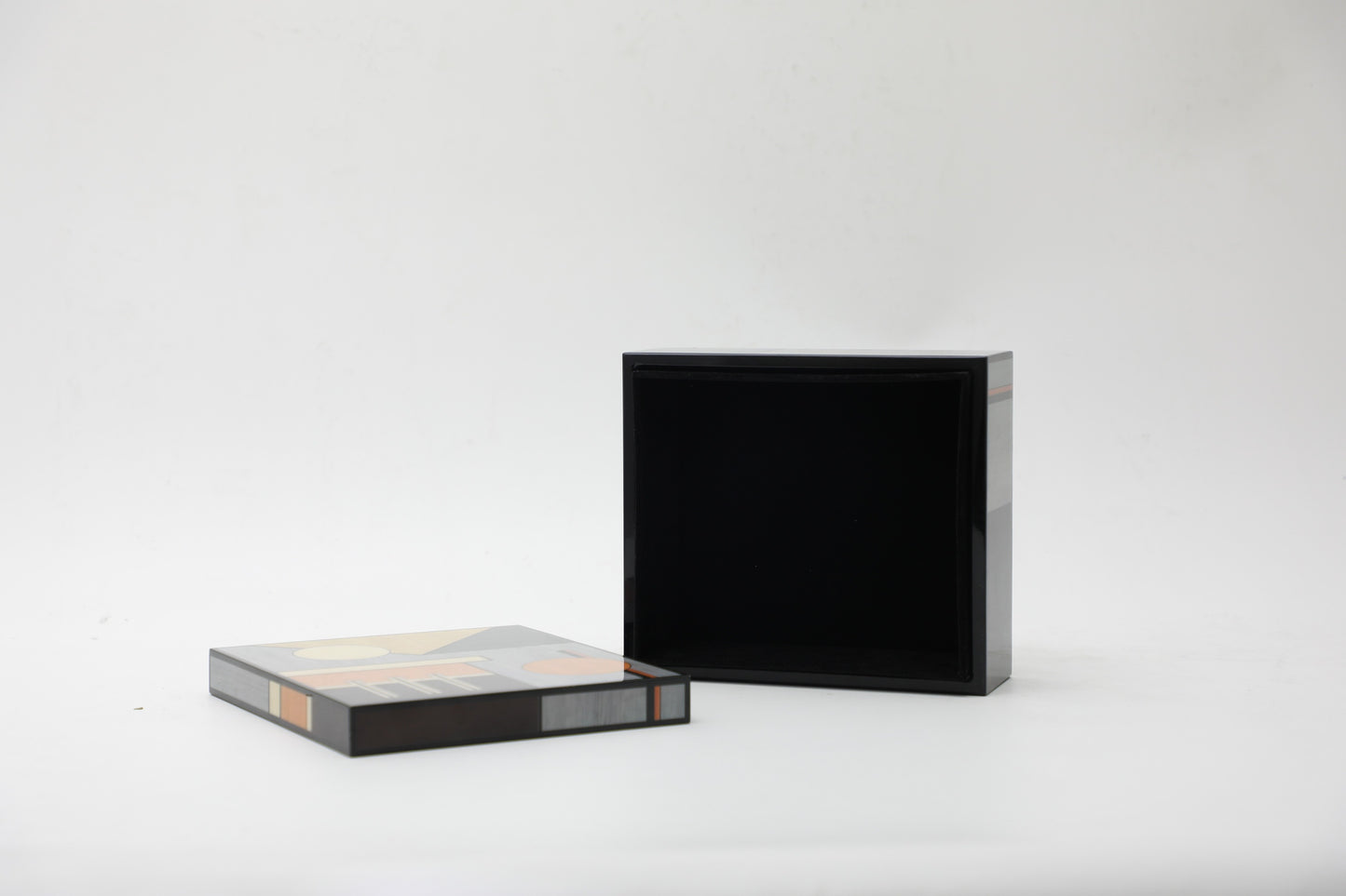 Colourful Mdf & Piano Lacquer Square Storage Box (A)