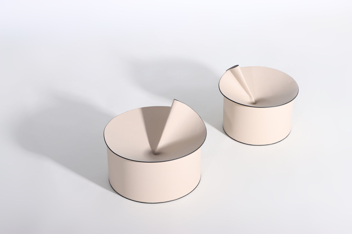 MILK WHITE MICRO-FIBER LEATHER & PVC STORAGE BOX