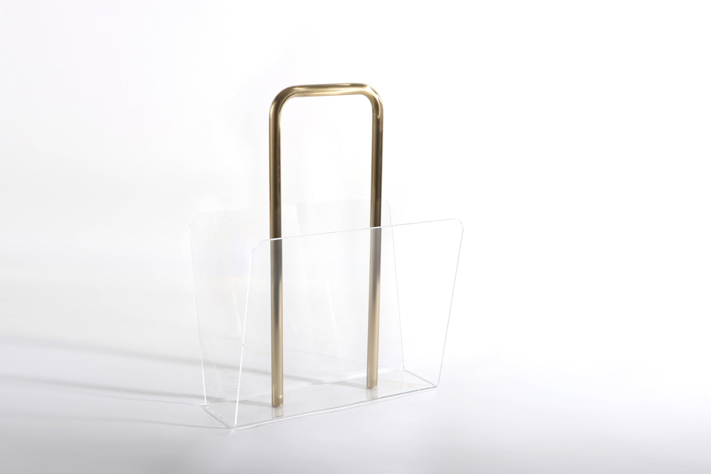 Gold Acrylic & S/S Steel Magazine Holder