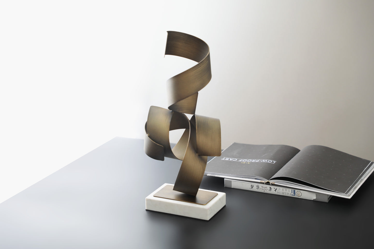 Iron & Marble Abstract Sculpture