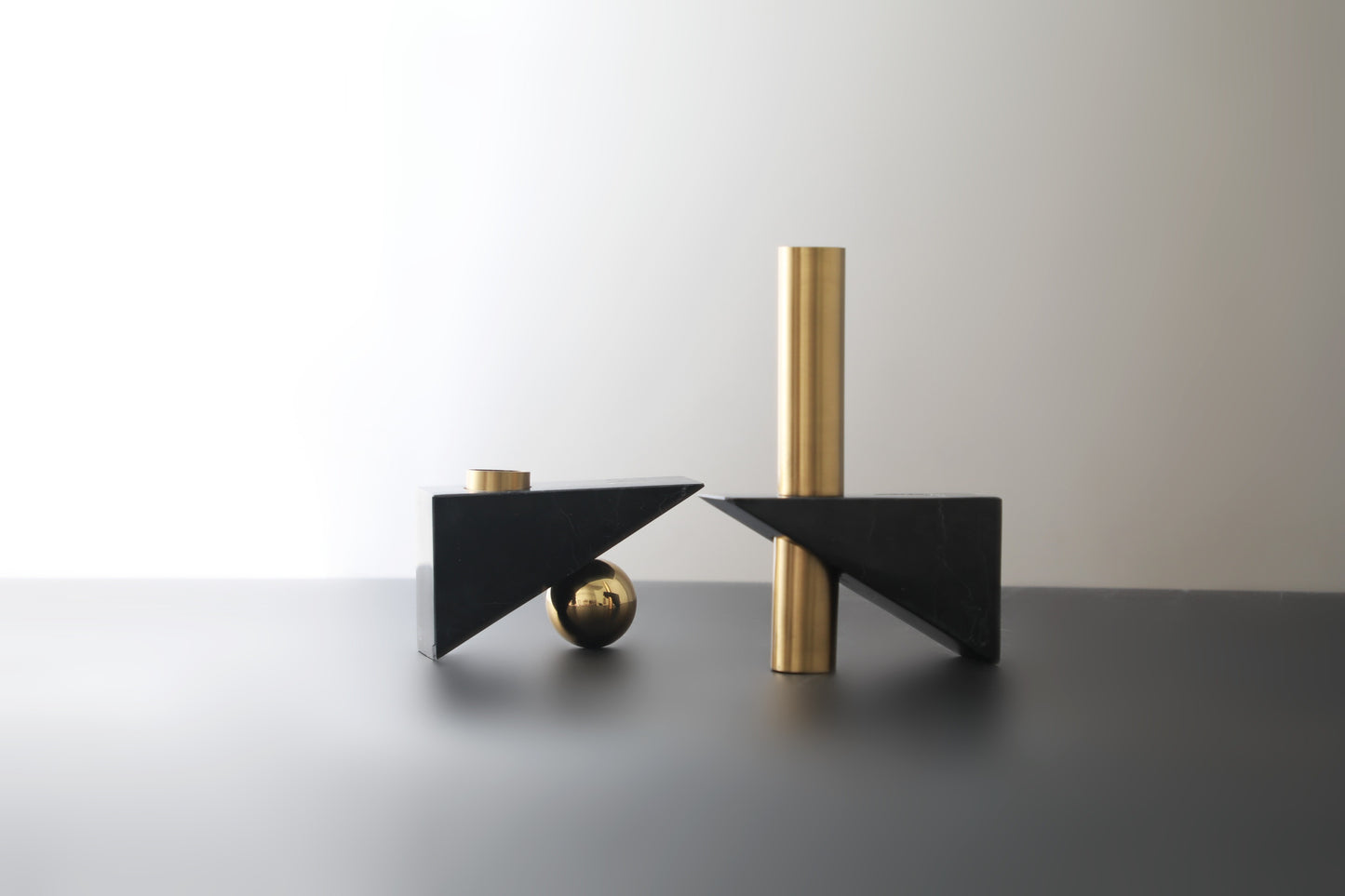 Black S/S Steel & Marble Vase