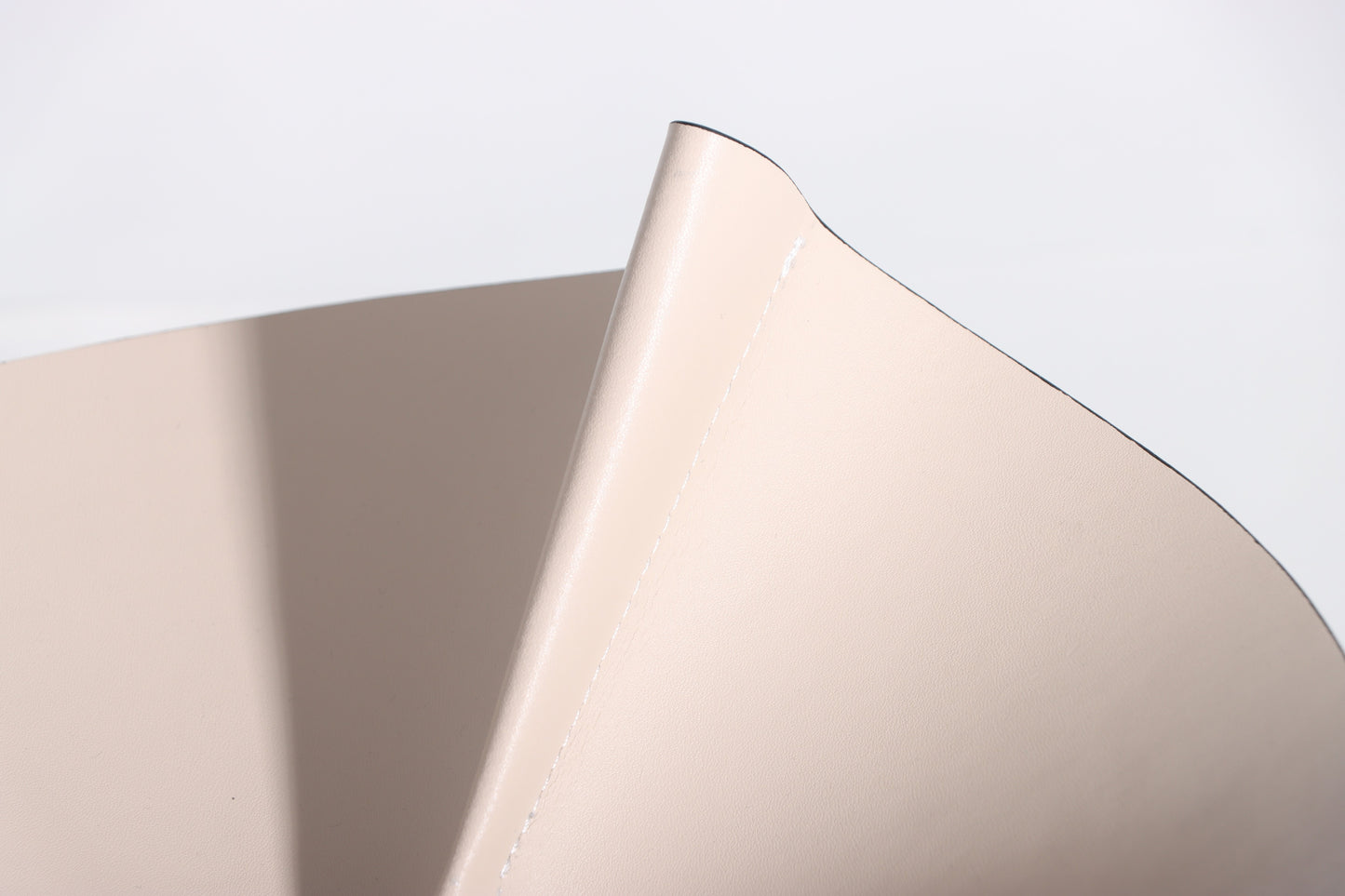 MILK WHITE MICRO-FIBER LEATHER & PVC STORAGE BOX