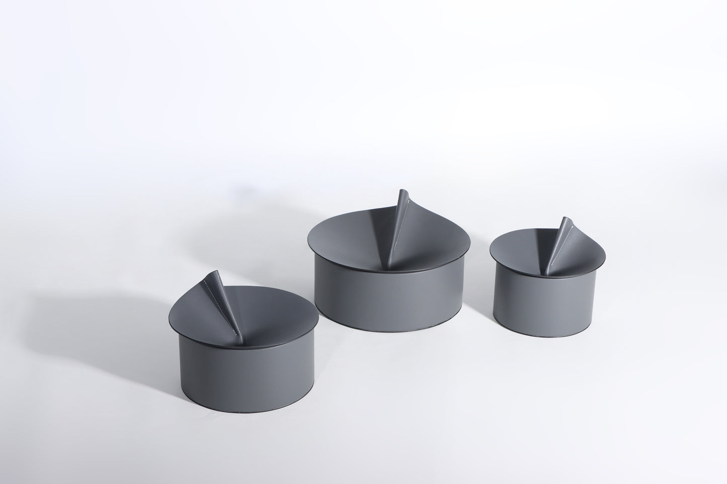 GREY MICRO-FIBER LEATHER & PVC STORAGE BOX