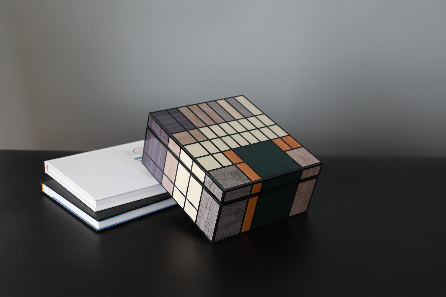 Colourful Mdf & Piano Lacquer Square Storage Box (B)
