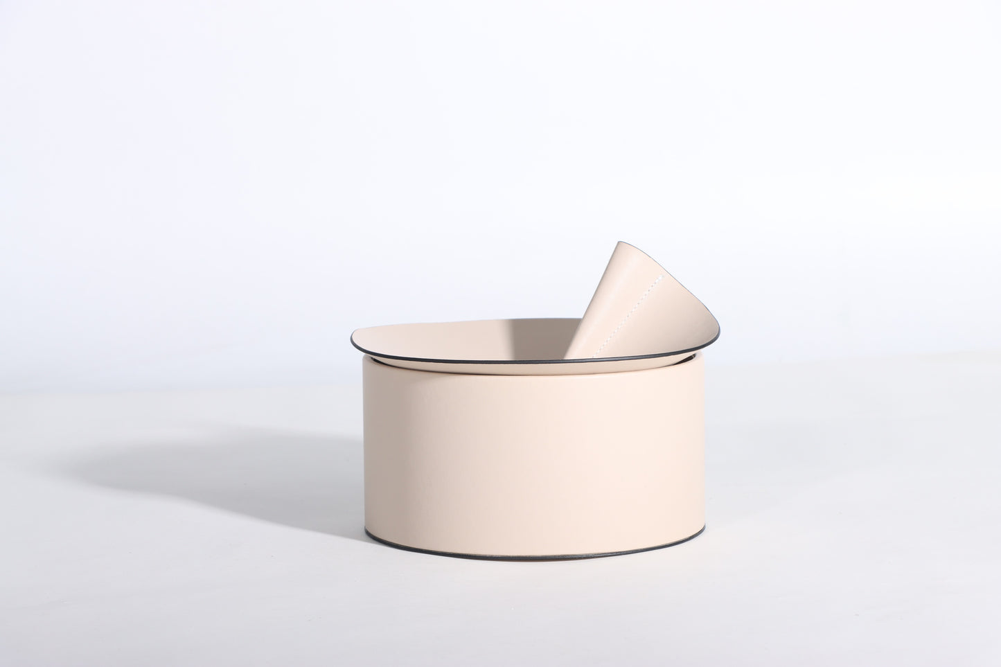 MILK WHITE MICRO-FIBER LEATHER & PVC STORAGE BOX