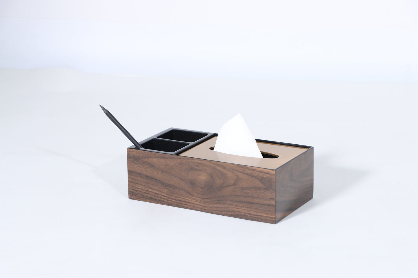 Mdf & S/S Steel Tissue Box