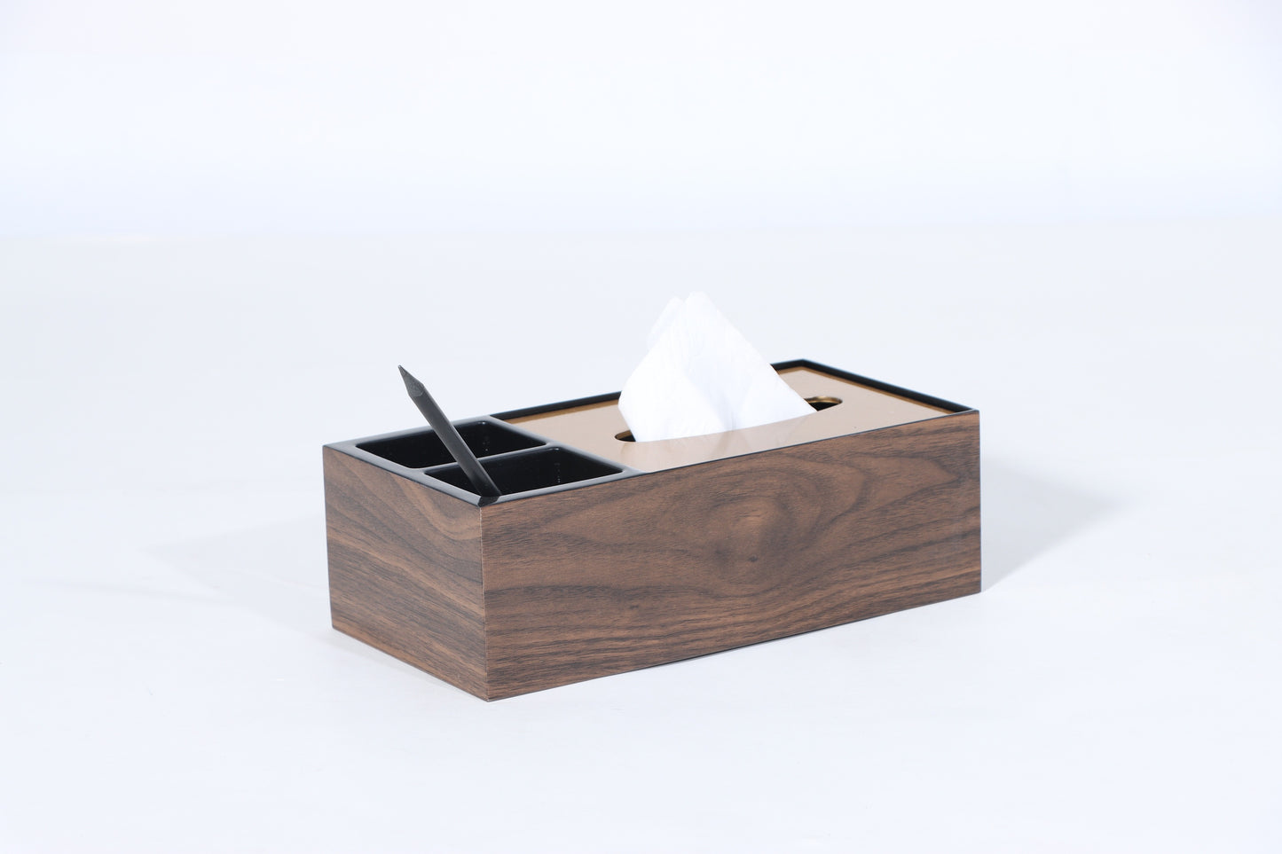 Mdf & S/S Steel Tissue Box