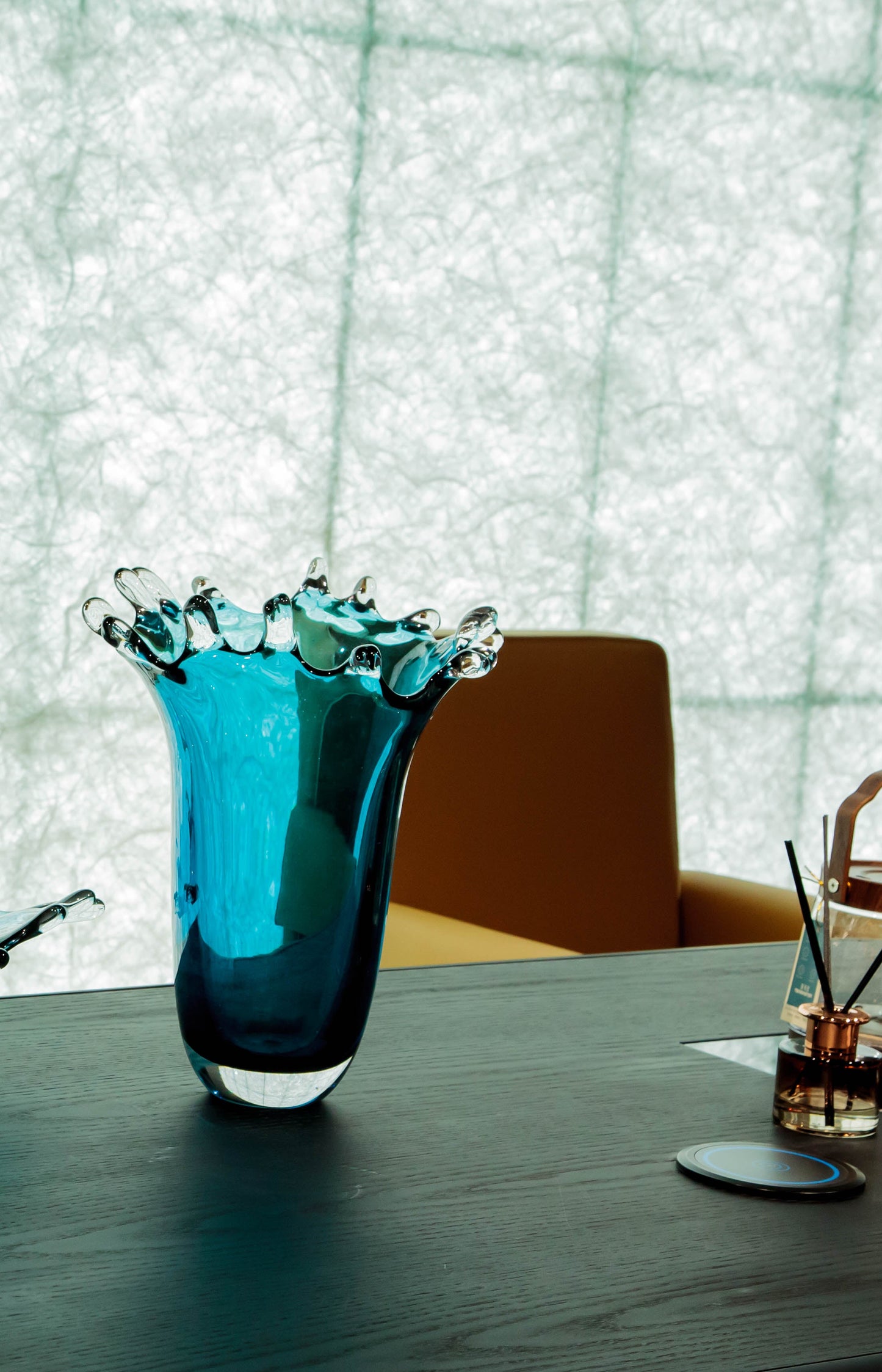 Lake Blue Glass Vase