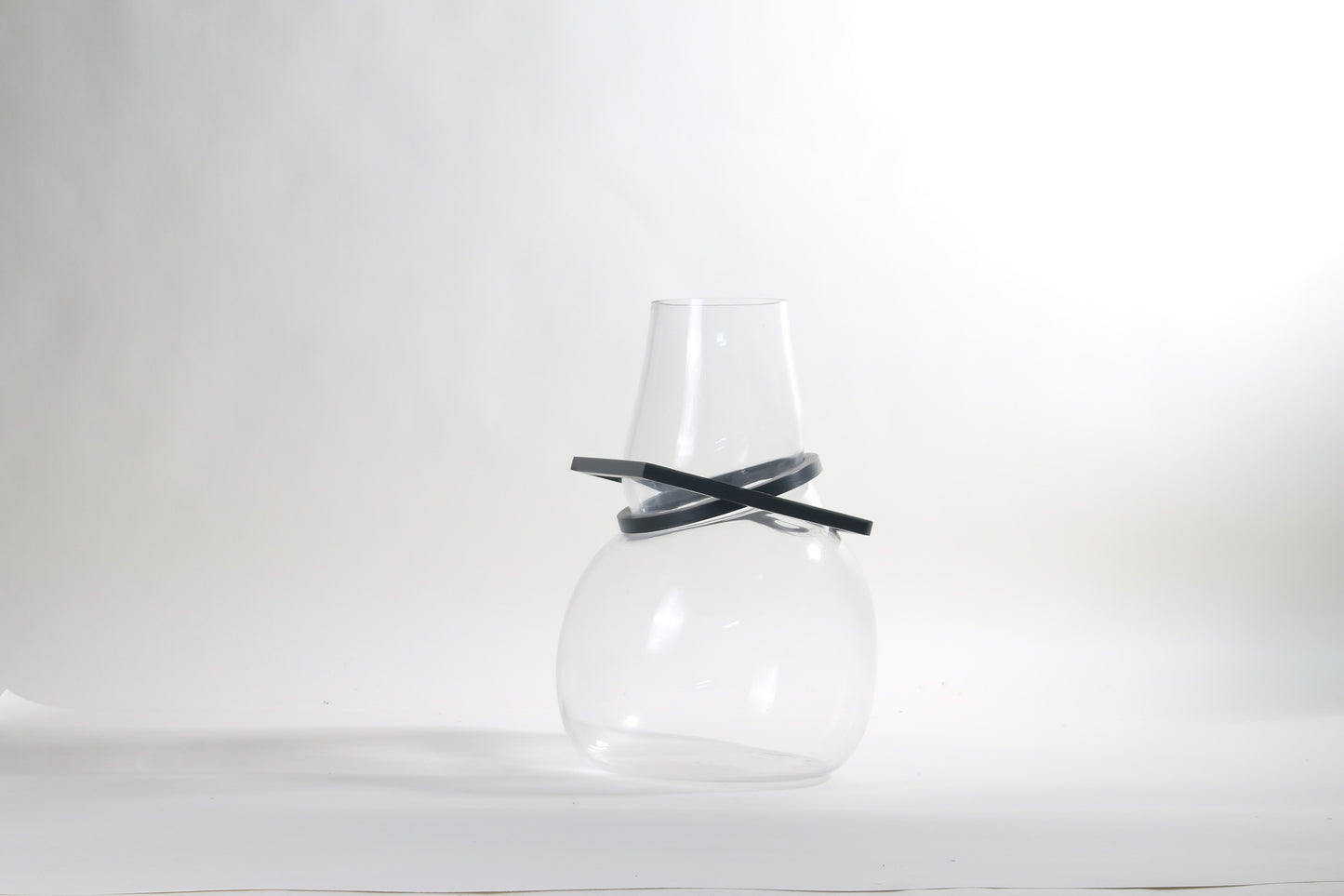 S/S Steel & Glass Clear Vase