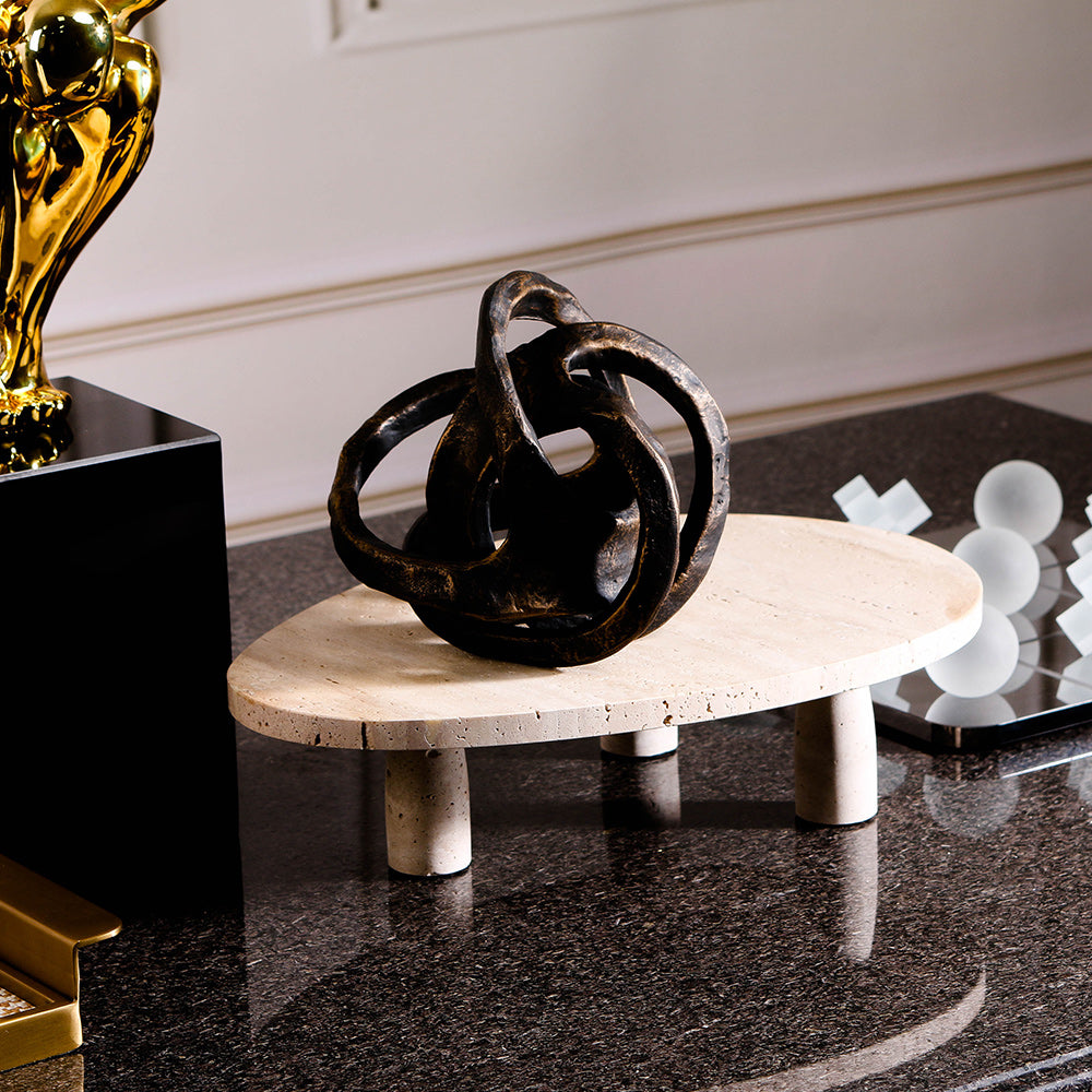 Dark Bronze Twisted Abstract Aluminium Sculpture