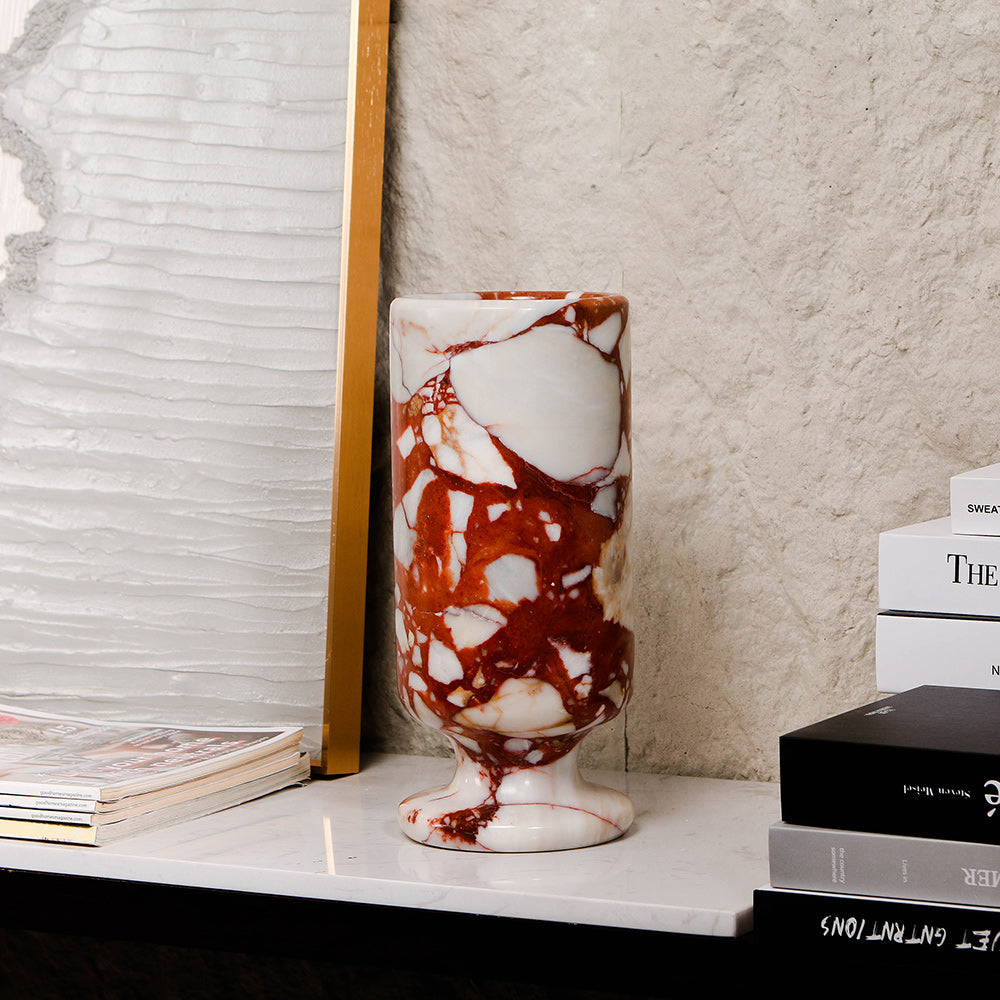 Red Marble Vase