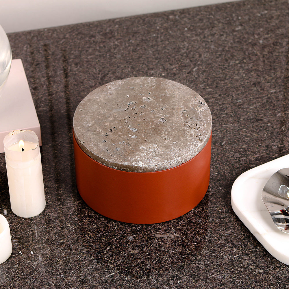 Pu Leather & Marble Storage Box