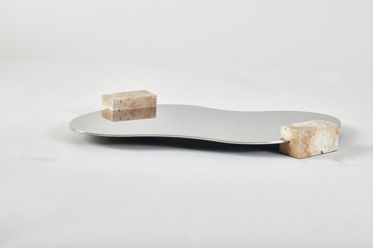 Silver S/S Steel & Marble Tray
