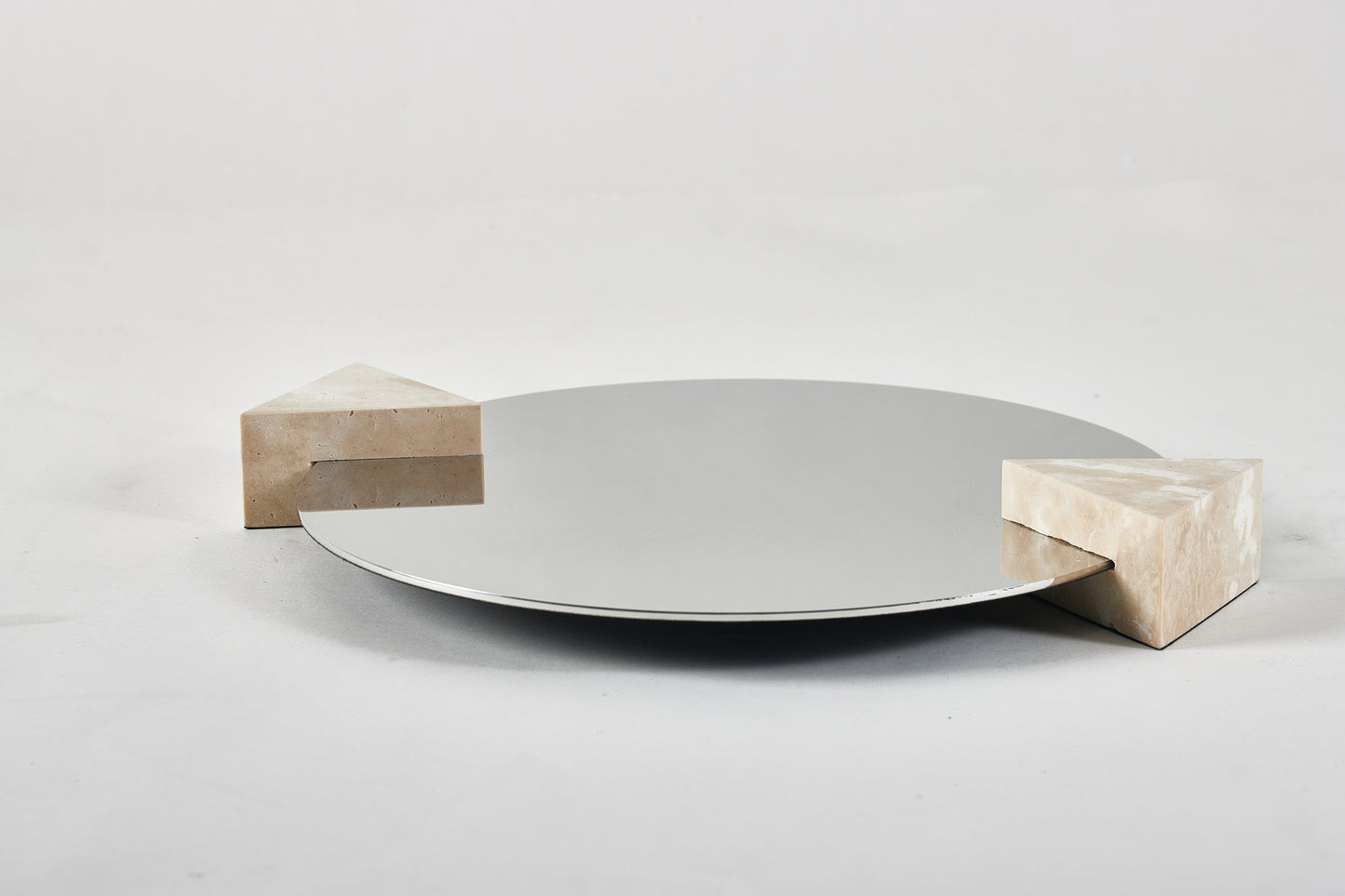 Silver S/S Steel & Marble Tray