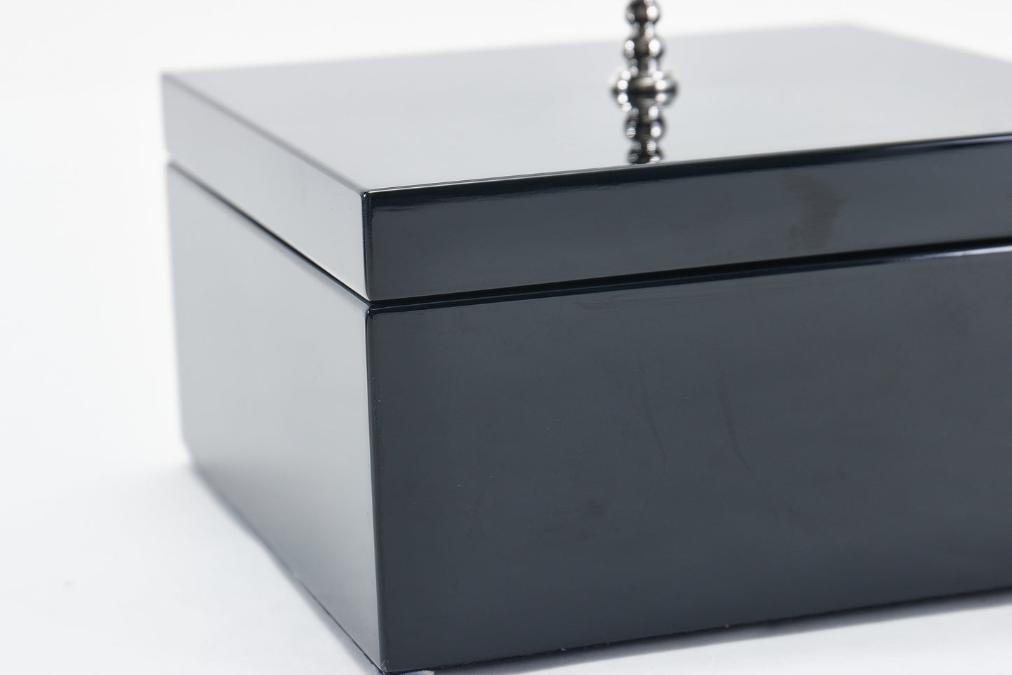 Black Mdf & Horn Box With Horn Handle