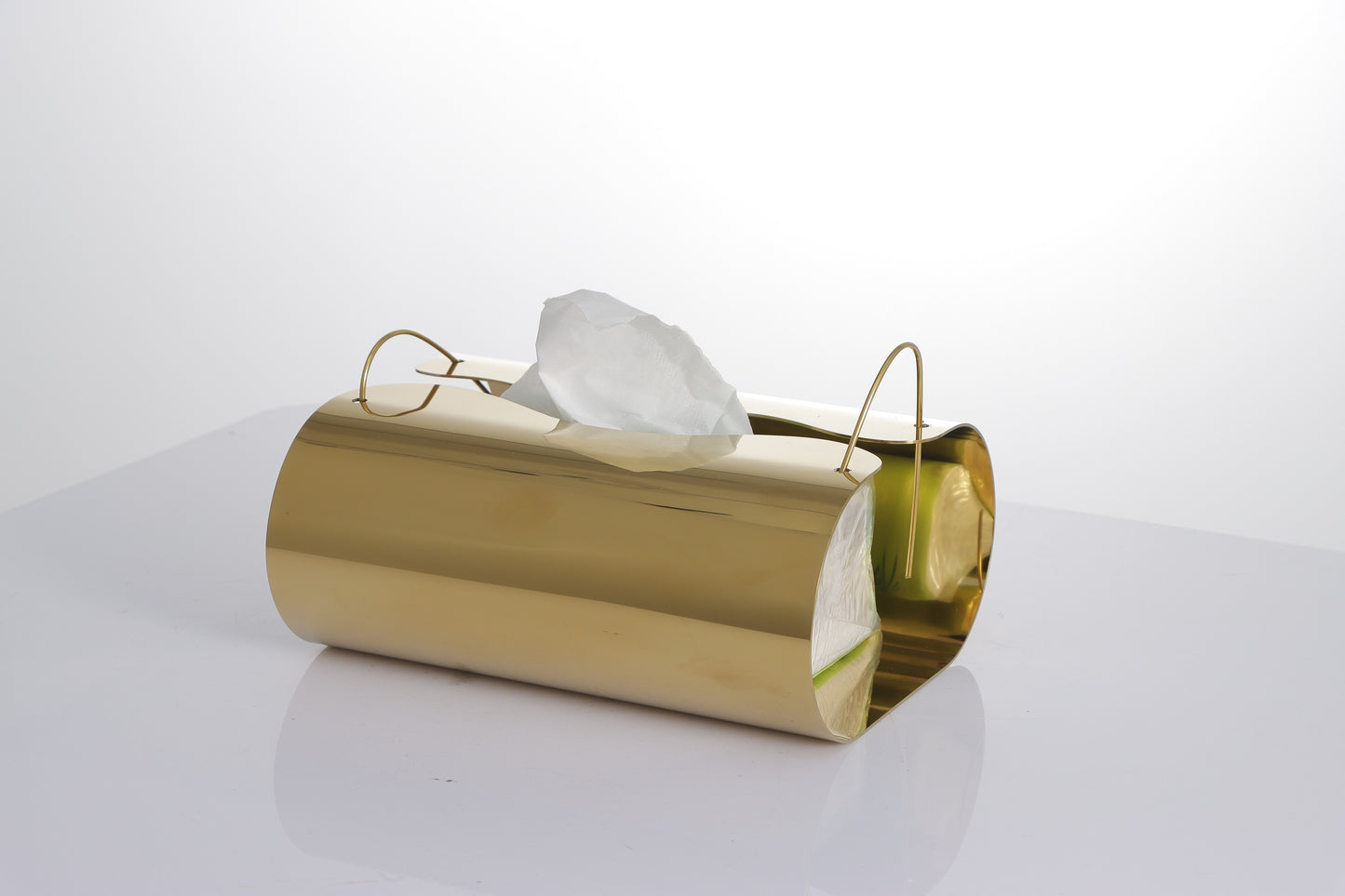 S/S STEEL & BRASS STEEL TISSUE BOX
