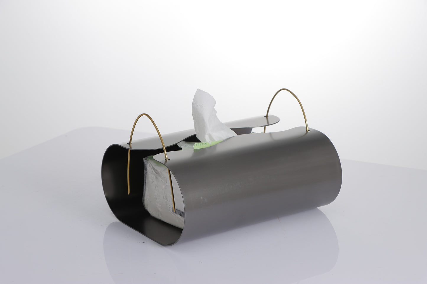 S/S STEEL & BRASS STEEL TISSUE BOX