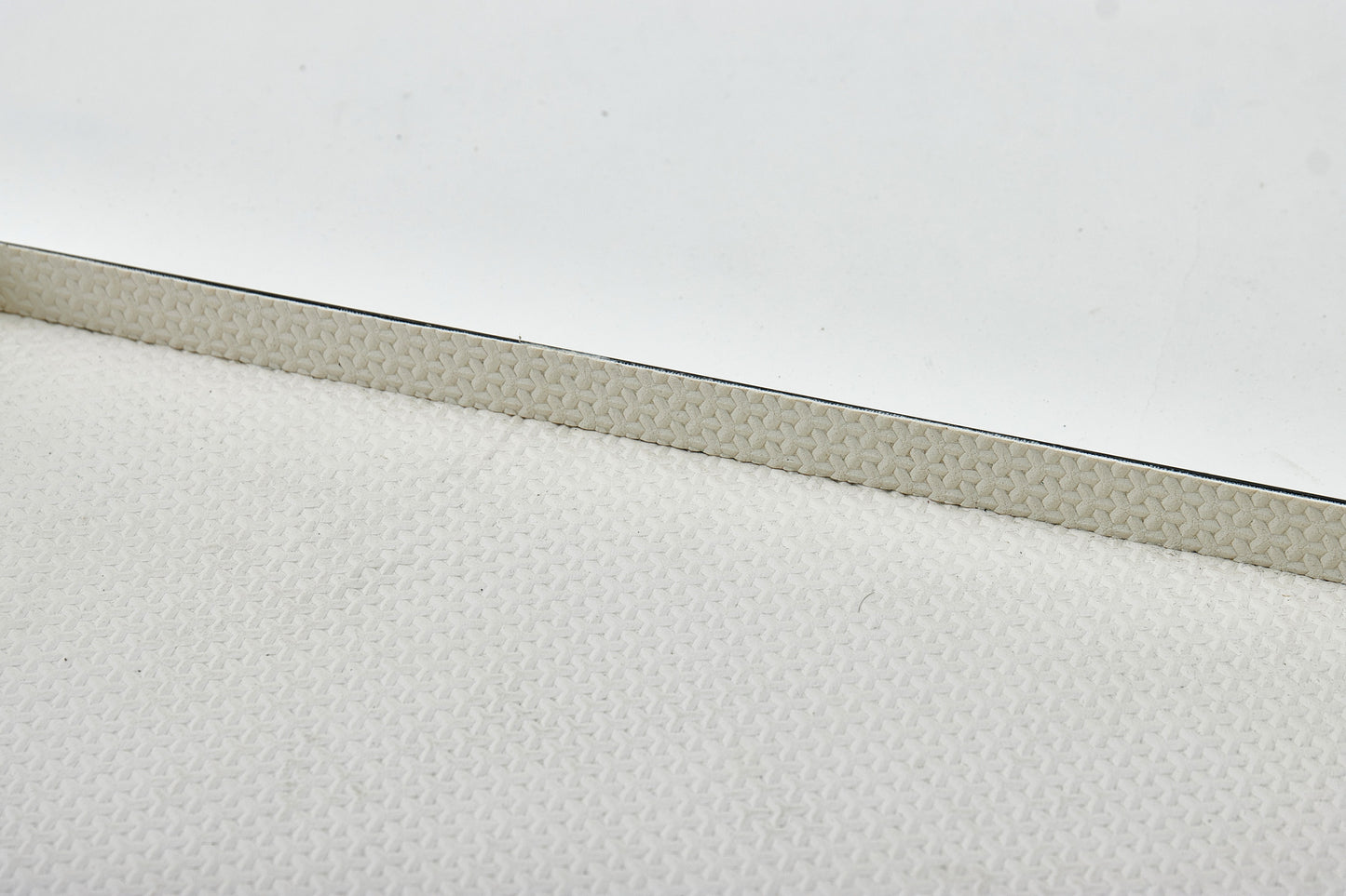 Beige & Brushed Gun Metal Pu Leather & S/S Steel Rectangular Tray