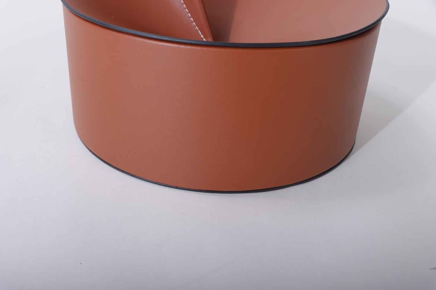 BROWN MICRO-FIBER LEATHER & PVC STORAGE BOX