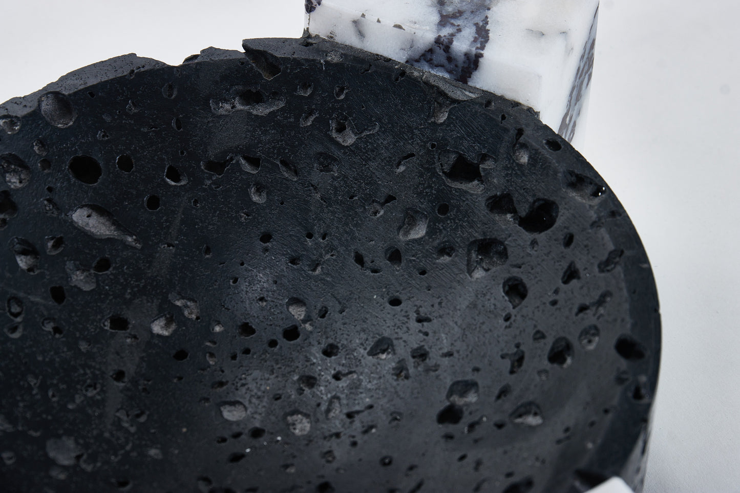 Black & White Marble Round Tray