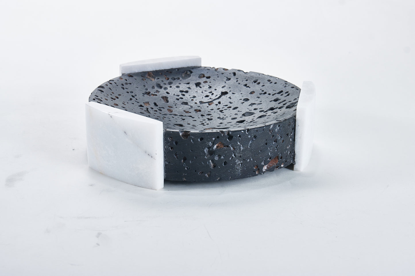 Black & White Marble Round Tray