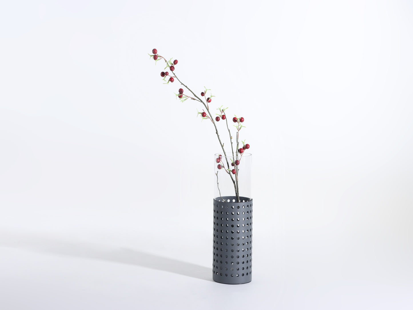 GREY HOLLOW MODERN GLASS VASE