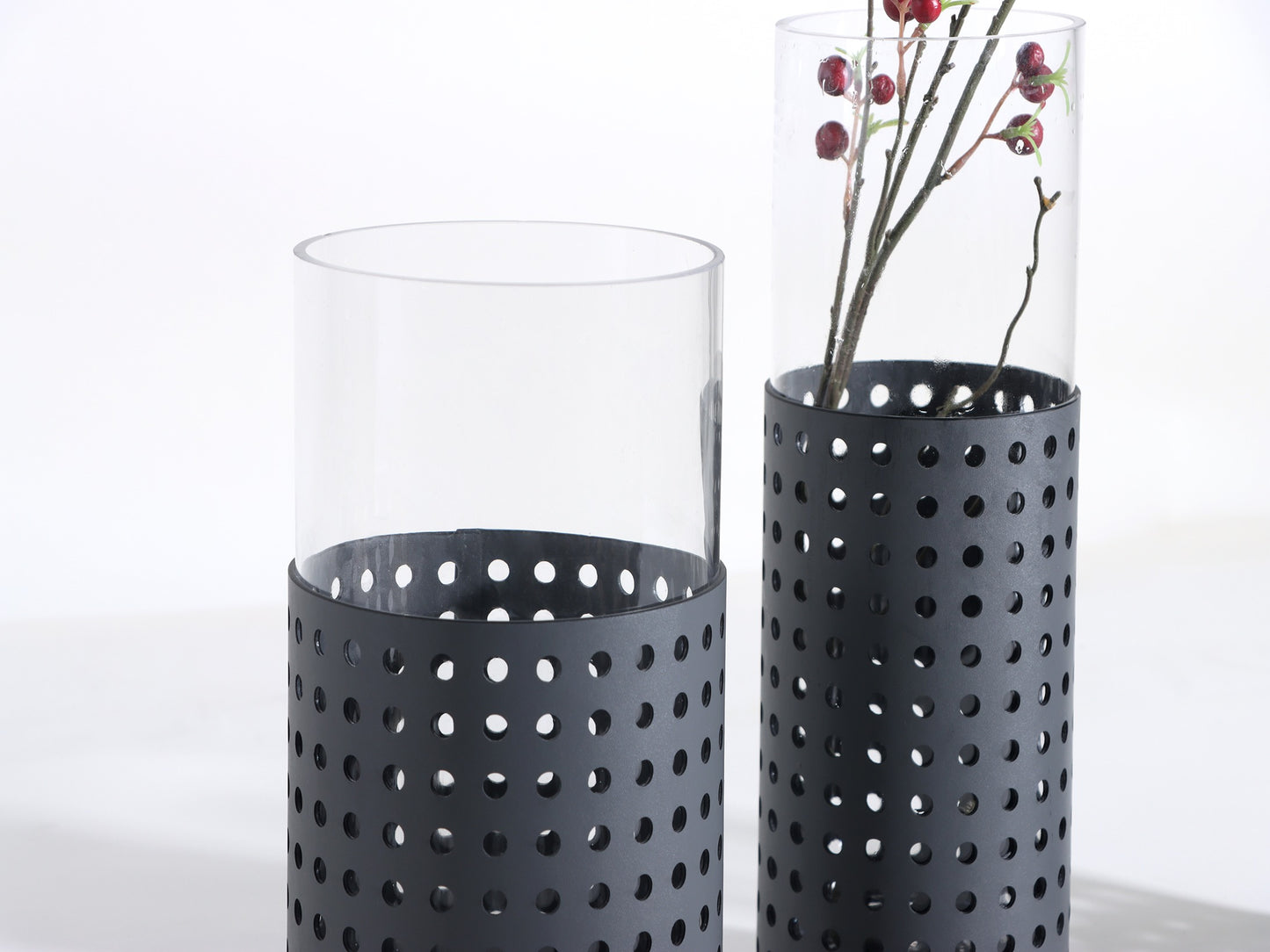 GREY HOLLOW MODERN GLASS VASE