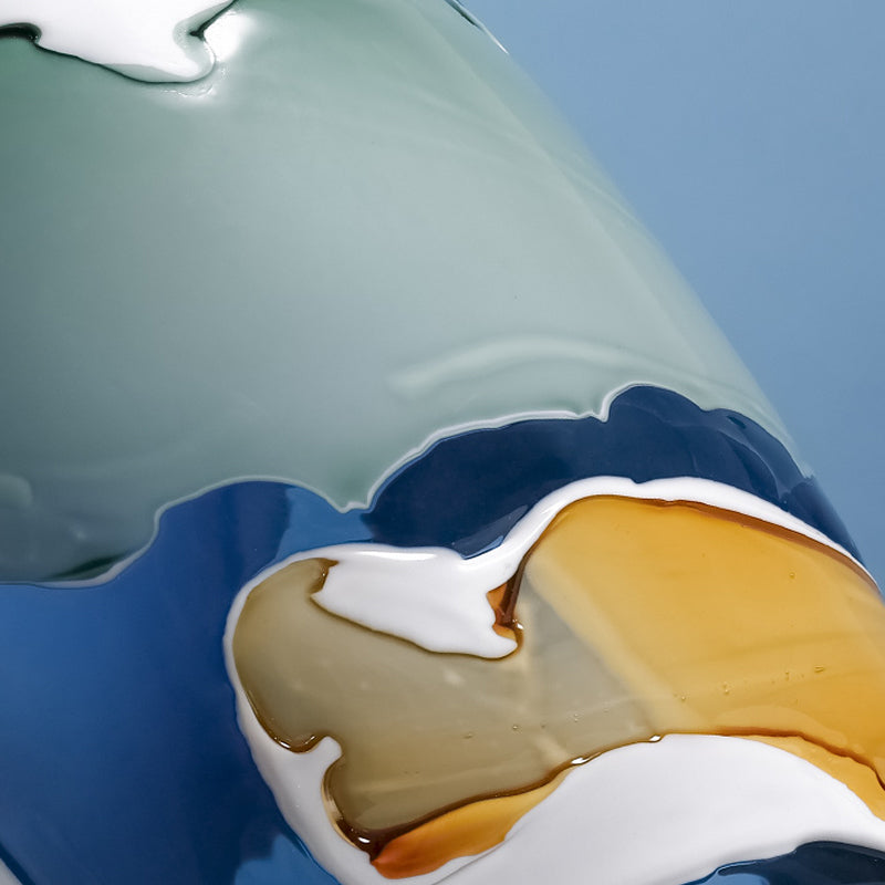 MULTICOLOR GLASS VASE