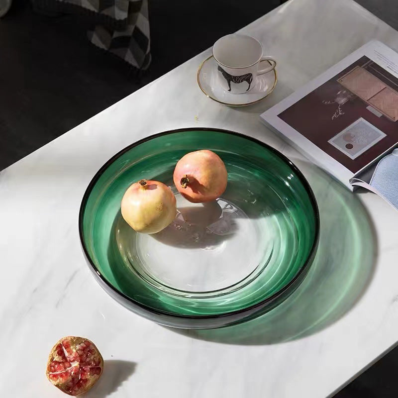 EMERALD GLASS FRUITS PLATE