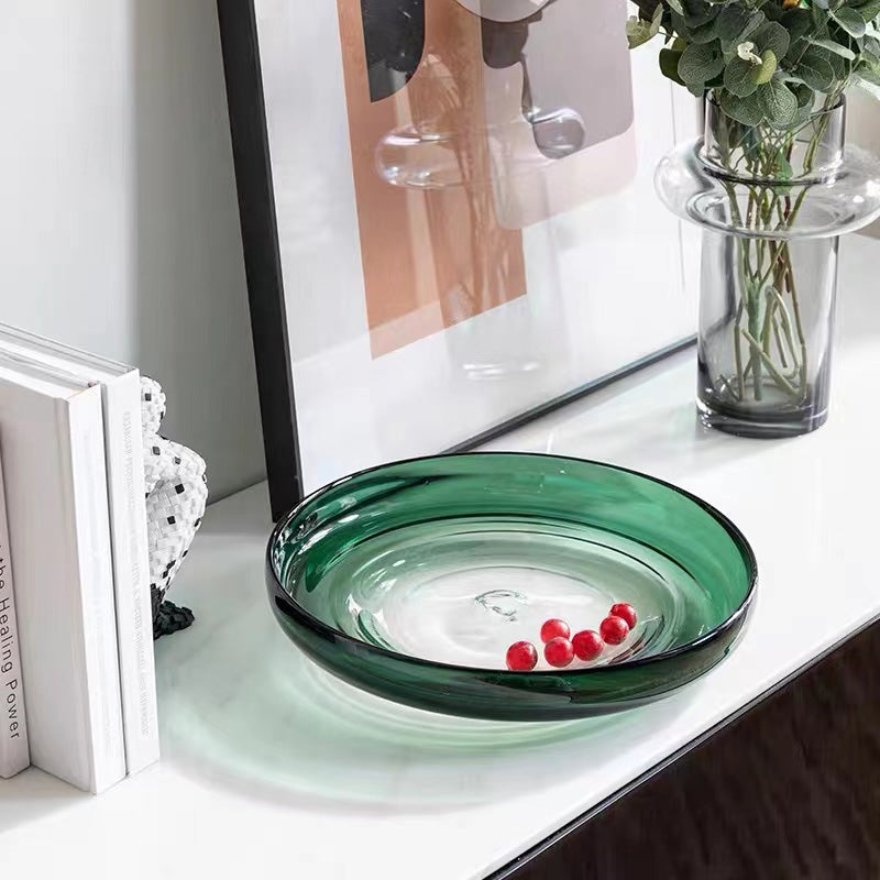 EMERALD GLASS FRUITS PLATE