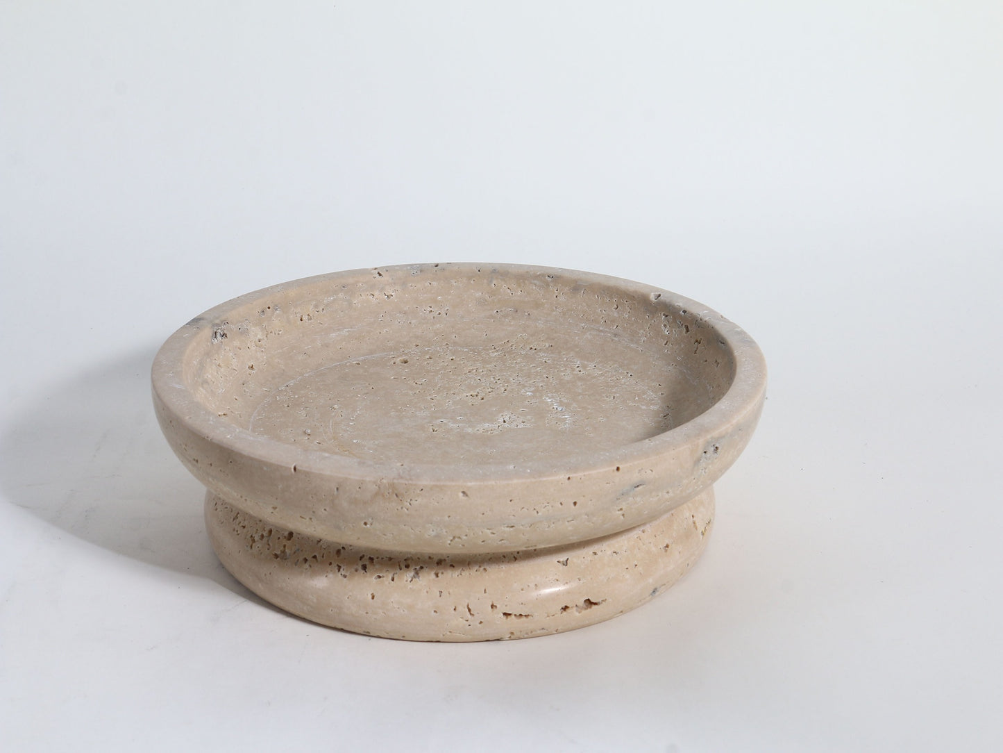 VINTAGE BEIGE ROUND TRAY