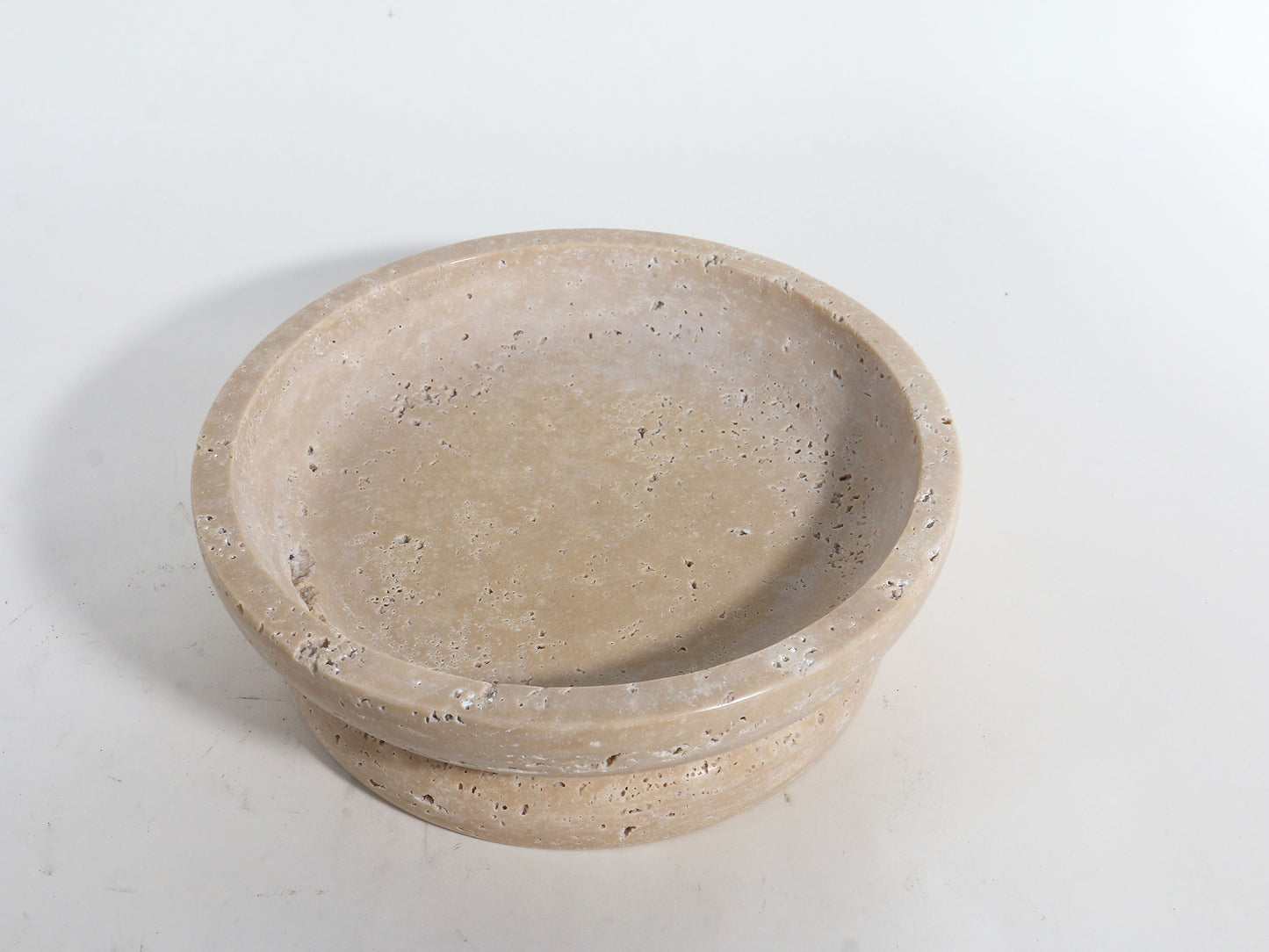 VINTAGE BEIGE ROUND TRAY
