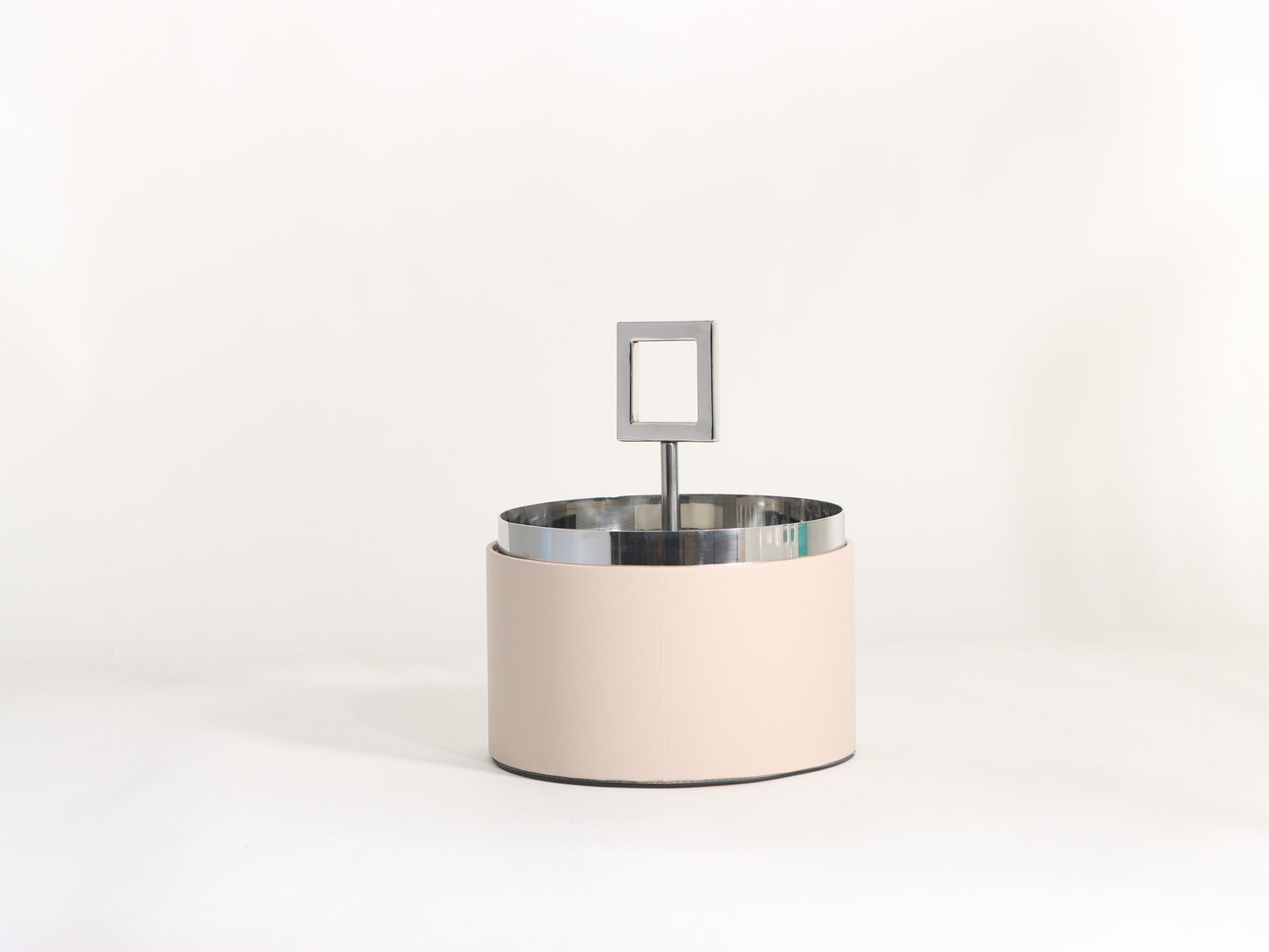 SILVER GEOMETRY COVER STORAGE BOX