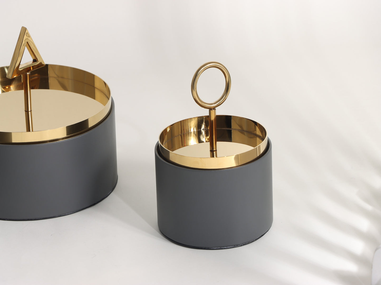 GOLD BLACK GEOMETRY COVER STORAGE BOX