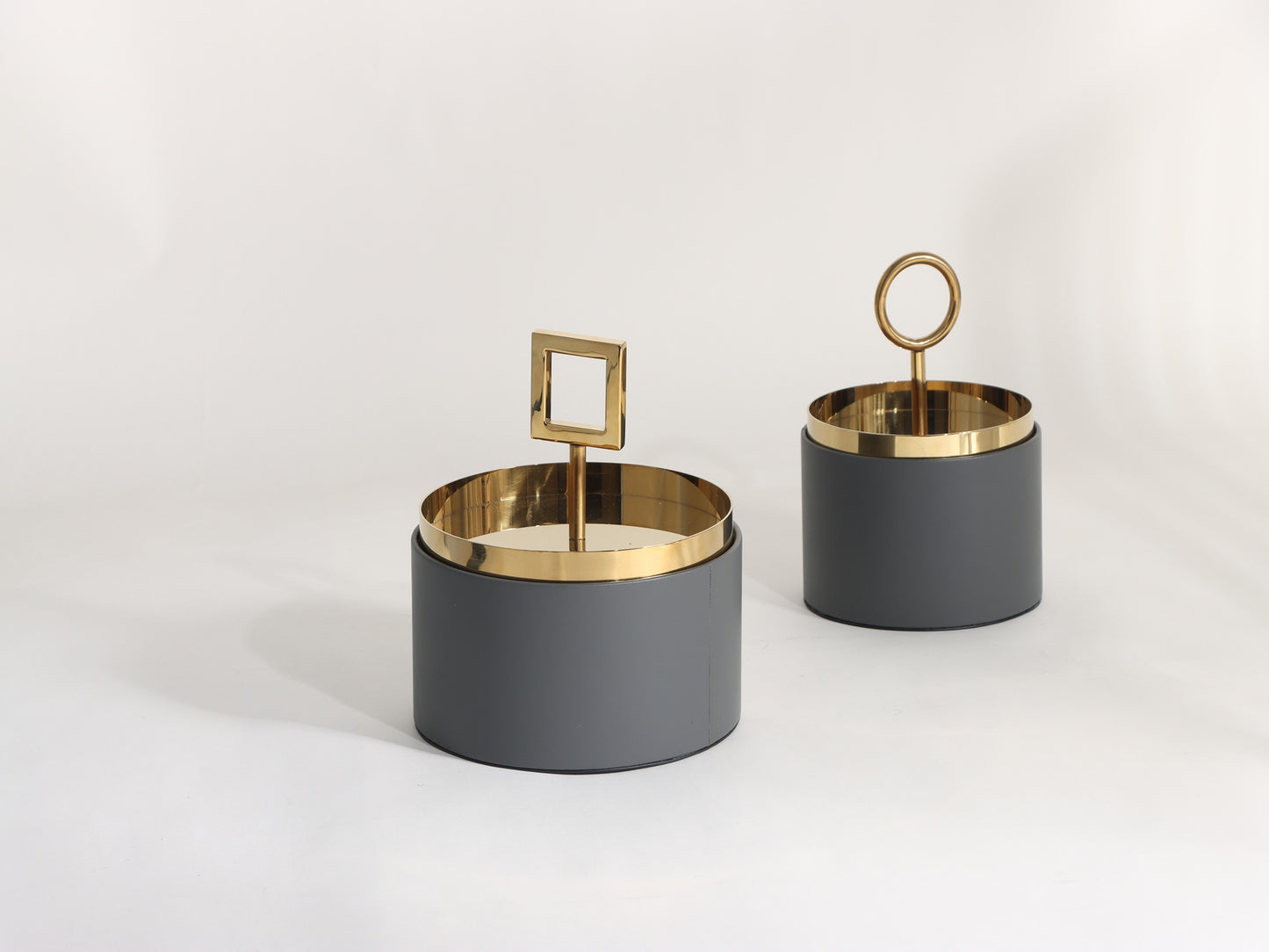 GOLD BLACK GEOMETRY COVER STORAGE BOX