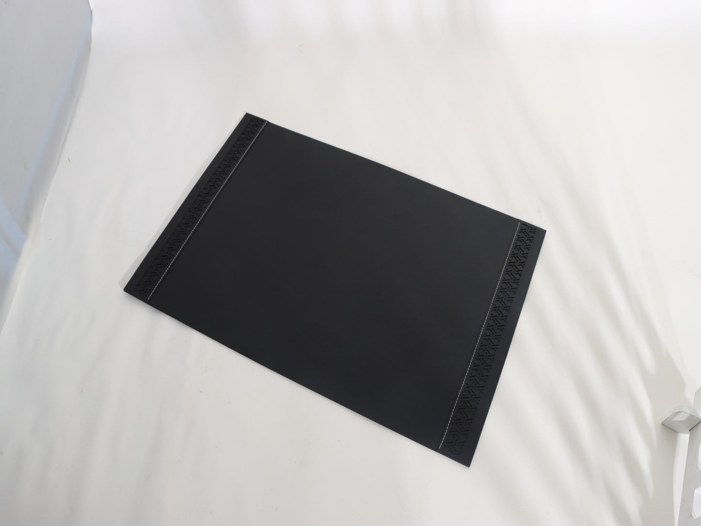 BLACK OFFICE DESKTOP LEATHER MAT